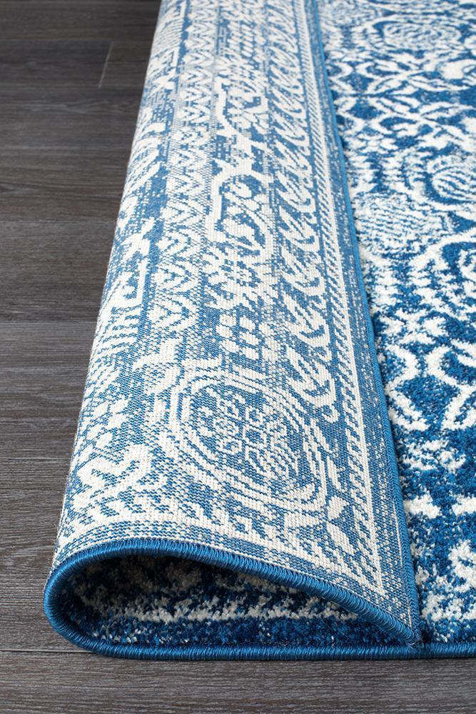 Gwyneth Stunning Transitional Navy Rug - Floorsome - Modern