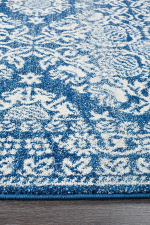 Gwyneth Stunning Transitional Navy Rug - Floorsome - Modern