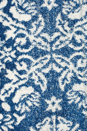 Gwyneth Stunning Transitional Navy Runner Rug - Floorsome - Modern