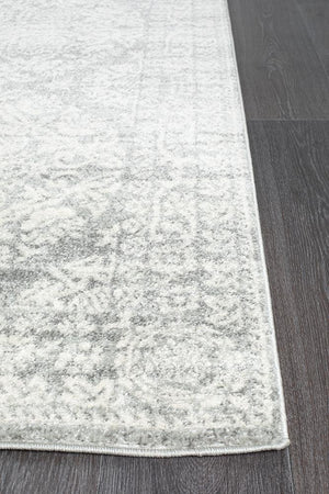 Gwyneth Stunning Transitional Silver Runner Rug - Floorsome - Modern