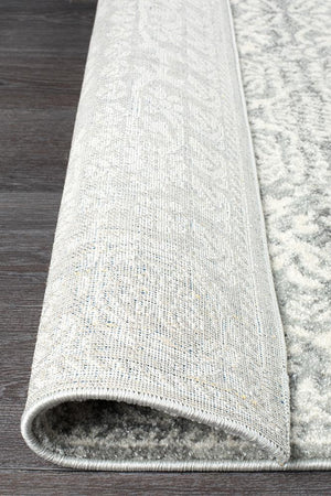 Gwyneth Stunning Transitional Silver Runner Rug - Floorsome - Modern