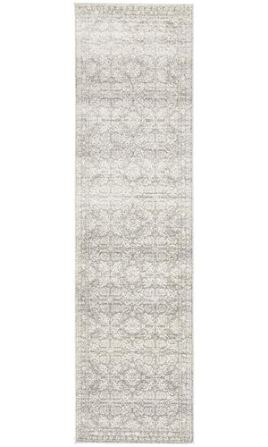 Gwyneth Stunning Transitional Silver Runner Rug - Floorsome - Modern