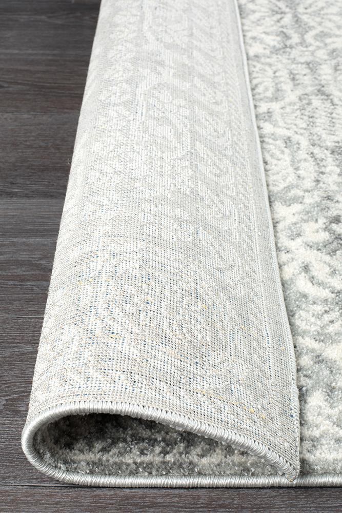 Gwyneth Stunning Transitional Silver Runner Rug - Floorsome - Modern - MIR - 358 - SIL - 300X80 - Modern