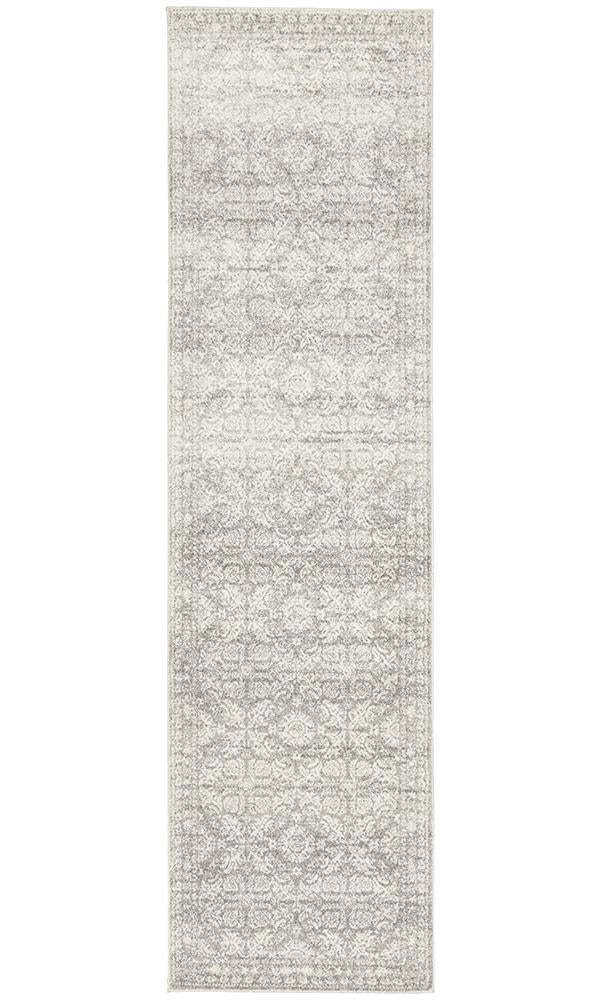 Gwyneth Stunning Transitional Silver Runner Rug - Floorsome - Modern - MIR - 358 - SIL - 300X80 - Modern