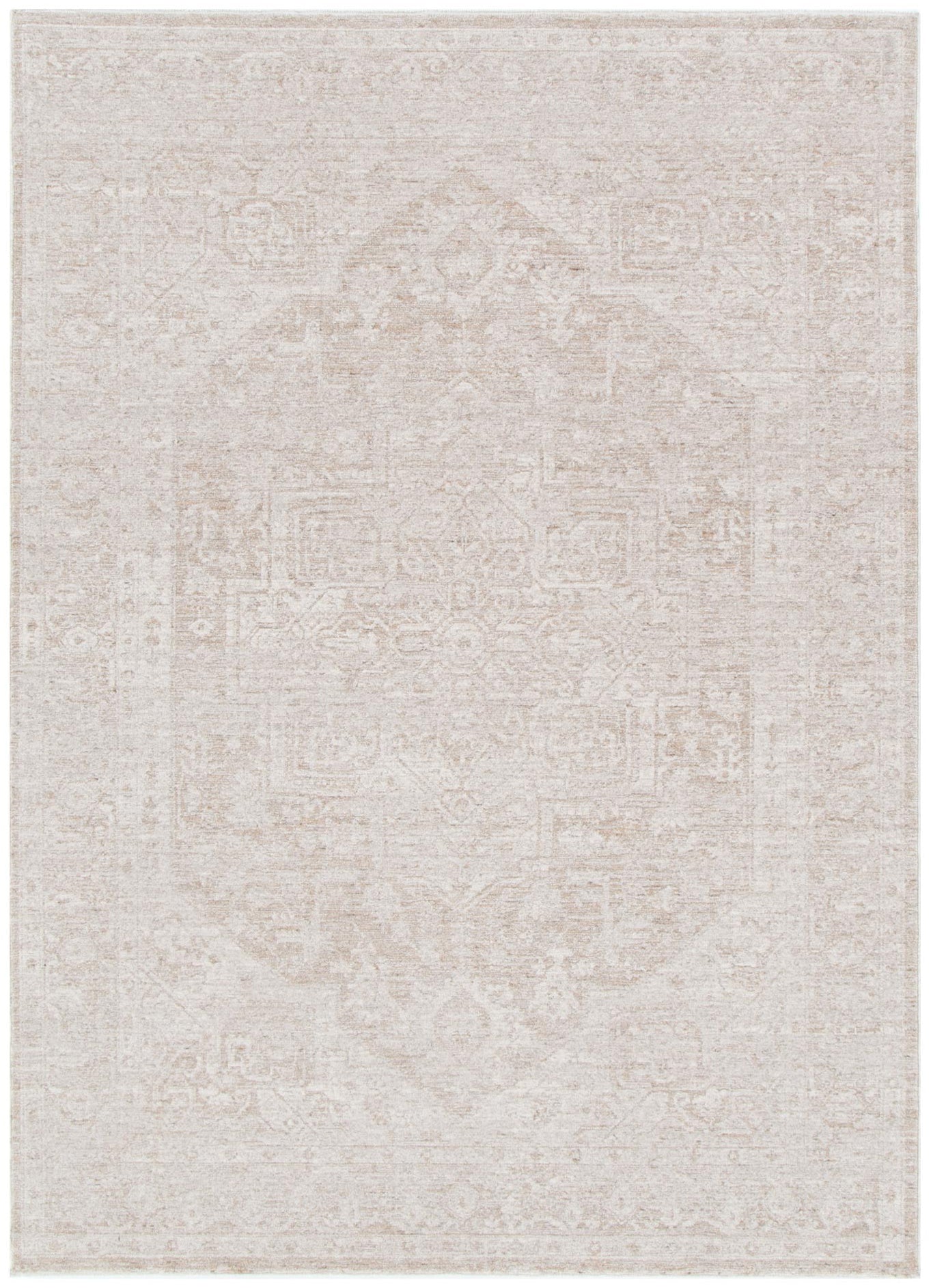 Heritage Distressed Medallion Beige Rug - Floorsome - Area Rug - HERI160H102 - Area Rug