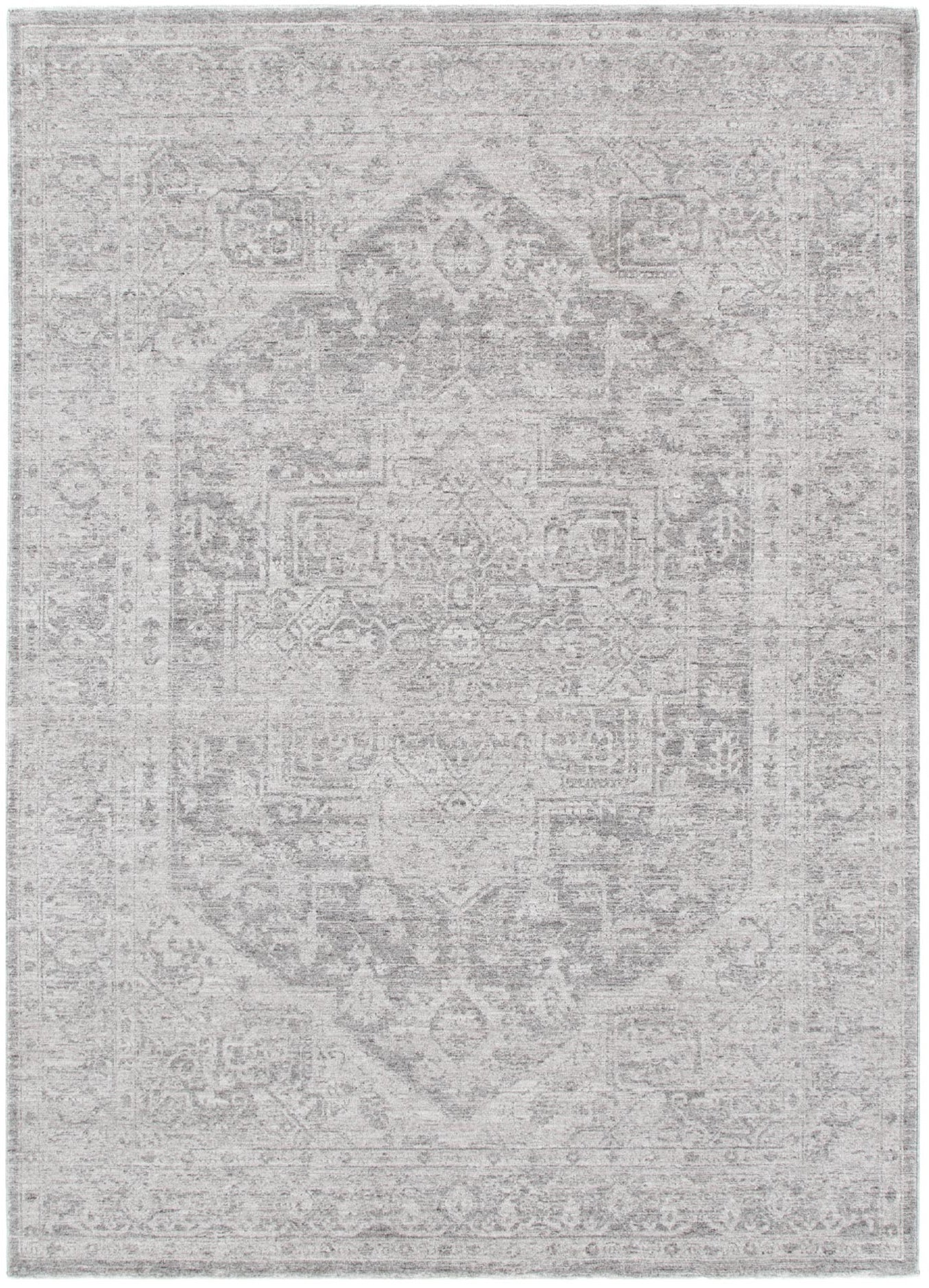 Heritage Distressed Medallion Grey Rug - Floorsome - Area Rug - HERI160H103 - Area Rug