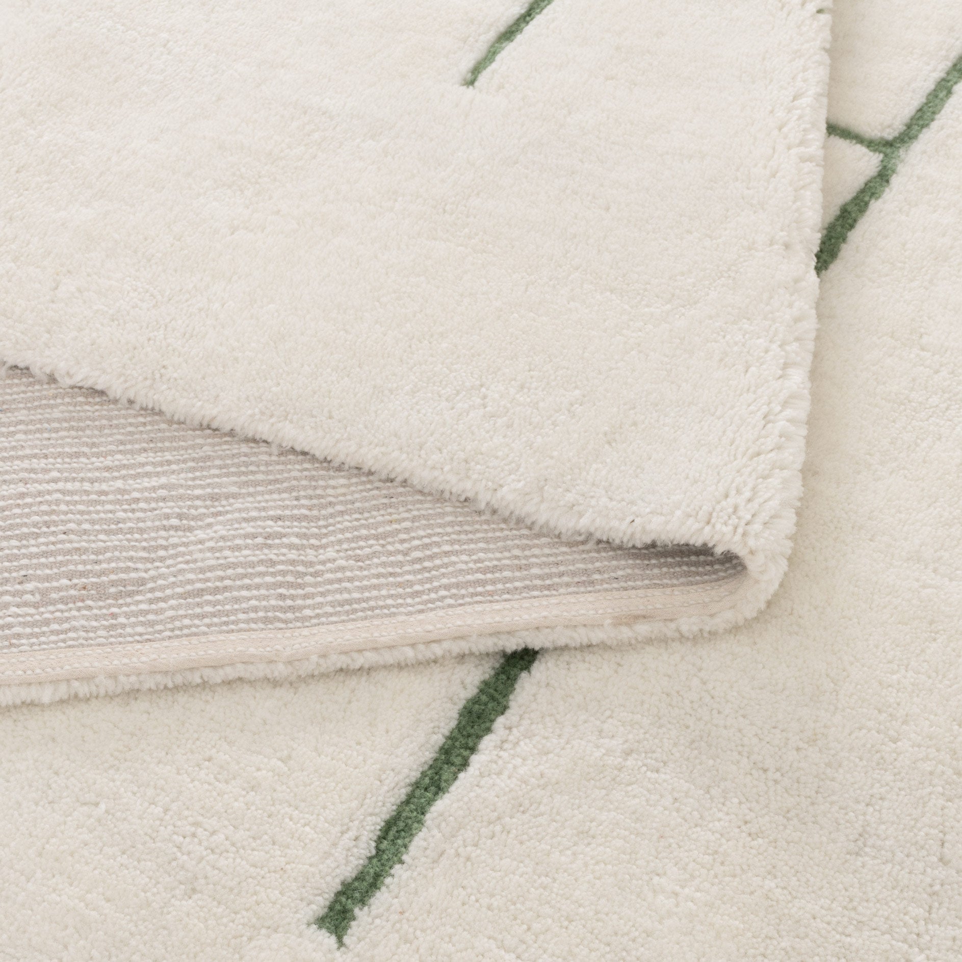 Highlands Abstract Olive Lines Washable Wool Rug - Floorsome - Area Rug - HIGH160AOLI - Area Rug