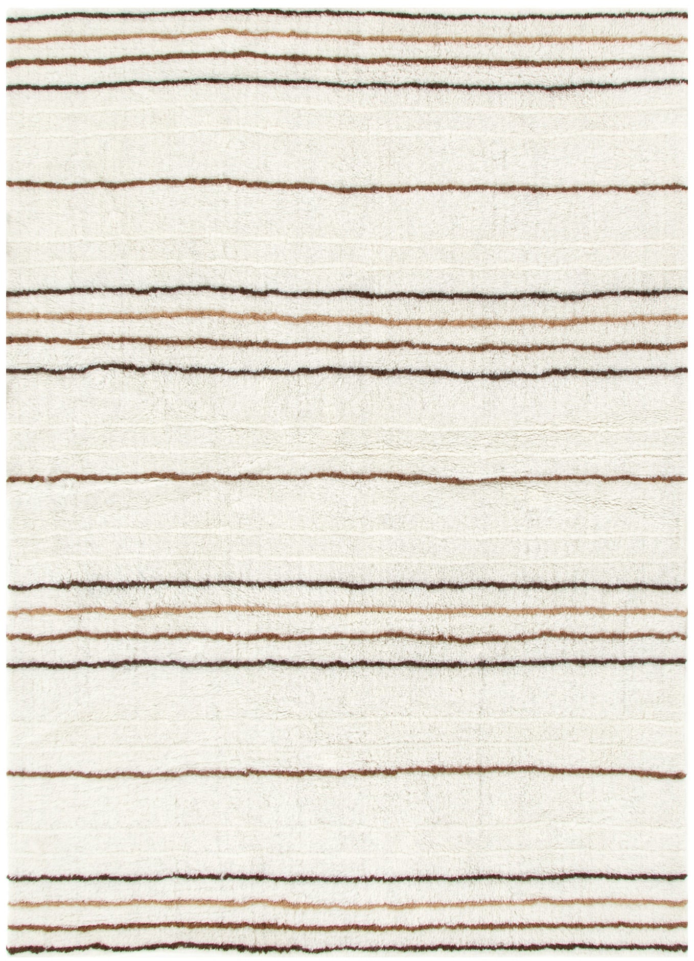 Highlands Beige Stripe Washable Wool Rug - Floorsome - Area Rug - HIGH160SBEI - Area Rug
