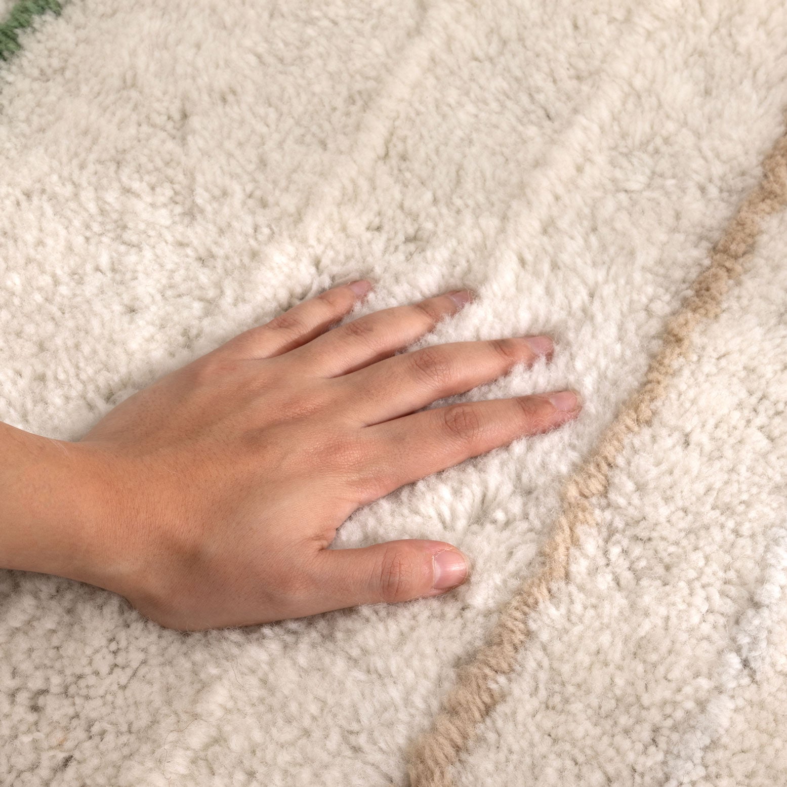 Highlands Olive Stripe Washable Wool Rug - Floorsome - Area Rug - HIGH160SOLI - Area Rug