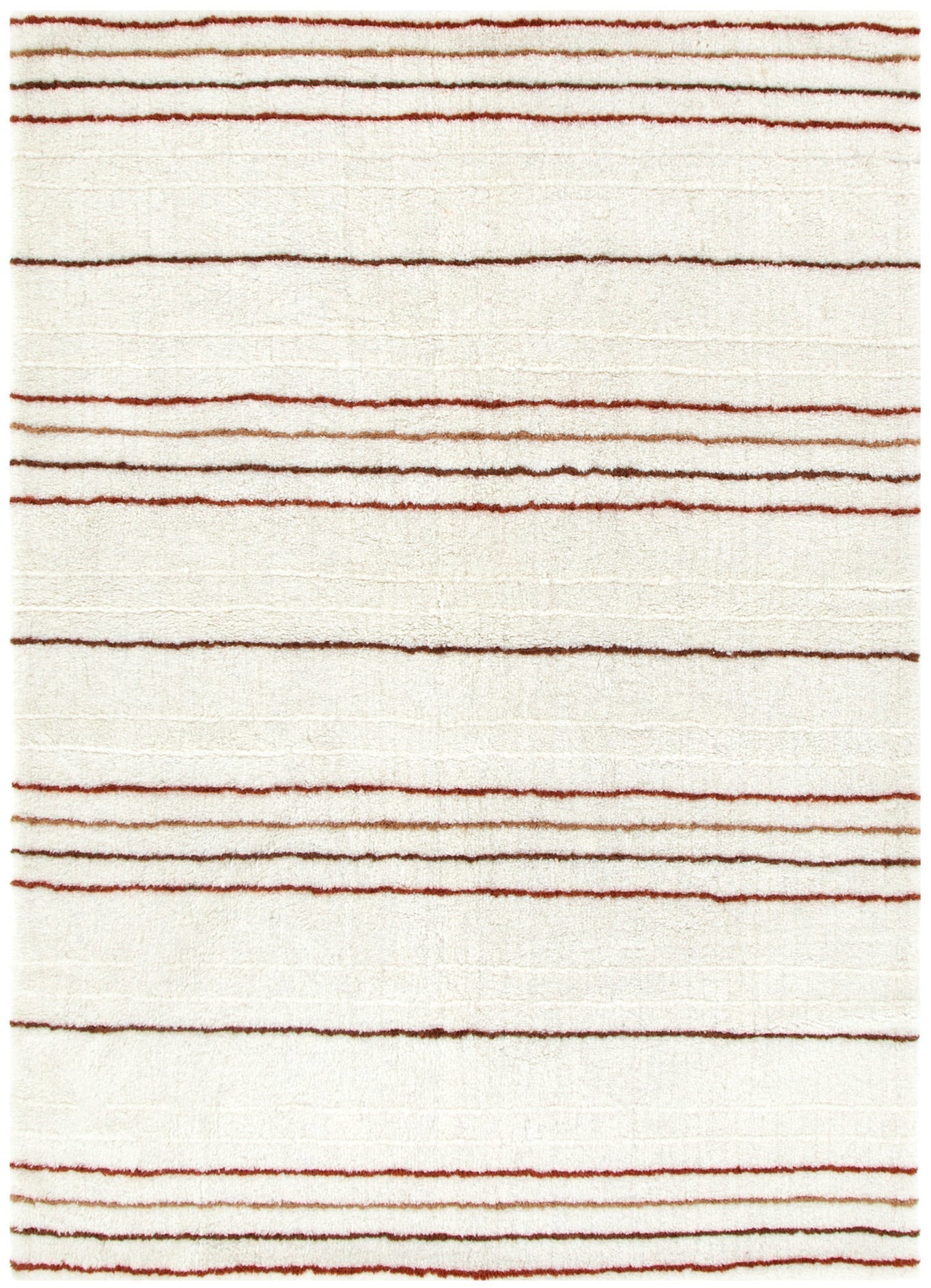 Highlands Terracotta Stripe Washable Wool Rug - Floorsome - Area Rug - HIGH160STER - Area Rug
