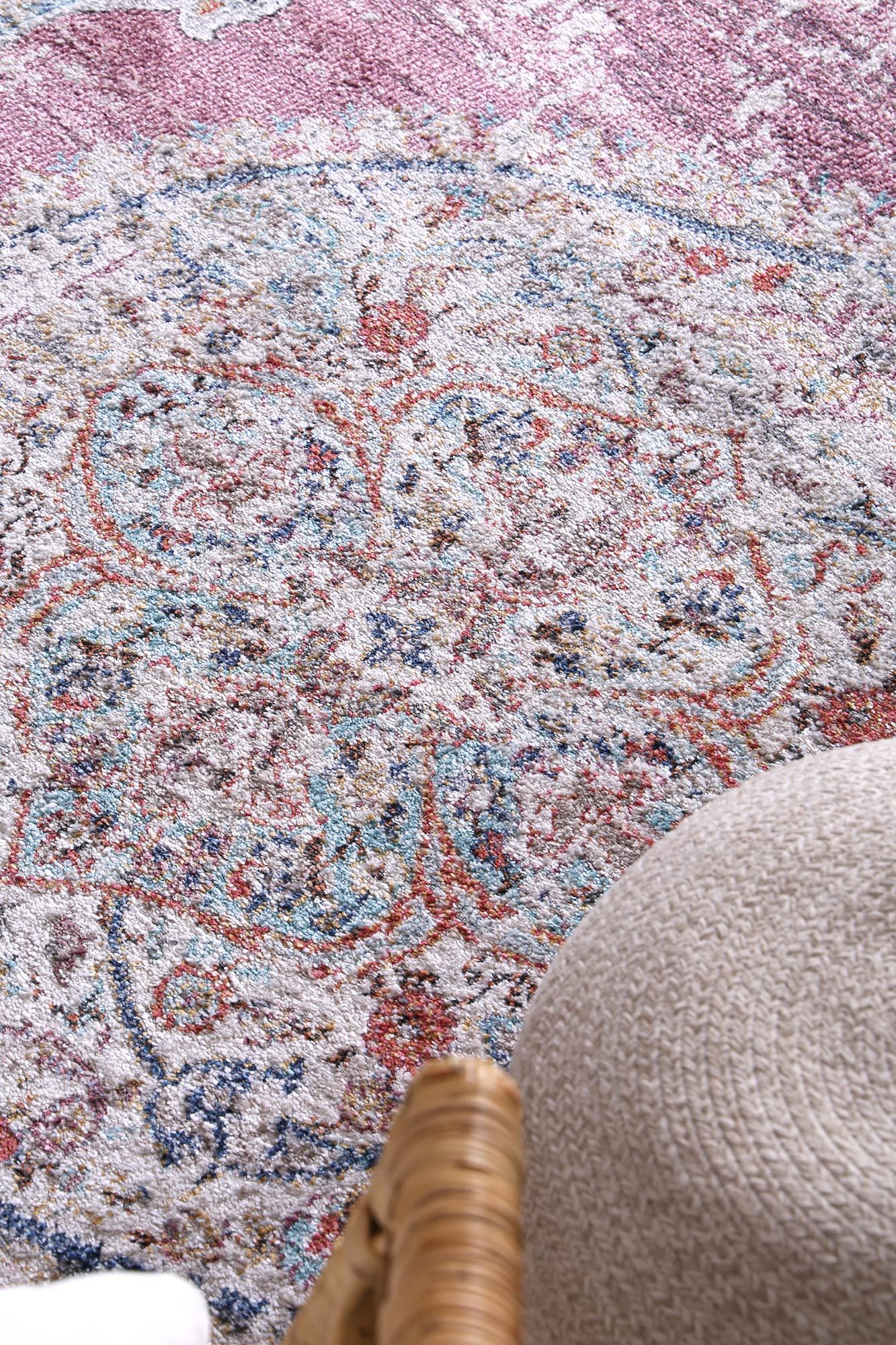 Hollow Medalion Transitional Blush Rug - Floorsome - Rug - SALS80320042055 - Rug