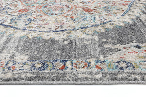 Hollow Medalion Transitional Grey Rug - Floorsome - Rug