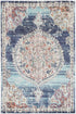 Hollow Medalion Transitional Navy Multi Rug - Floorsome - Rug - SALS80320042035 - Rug