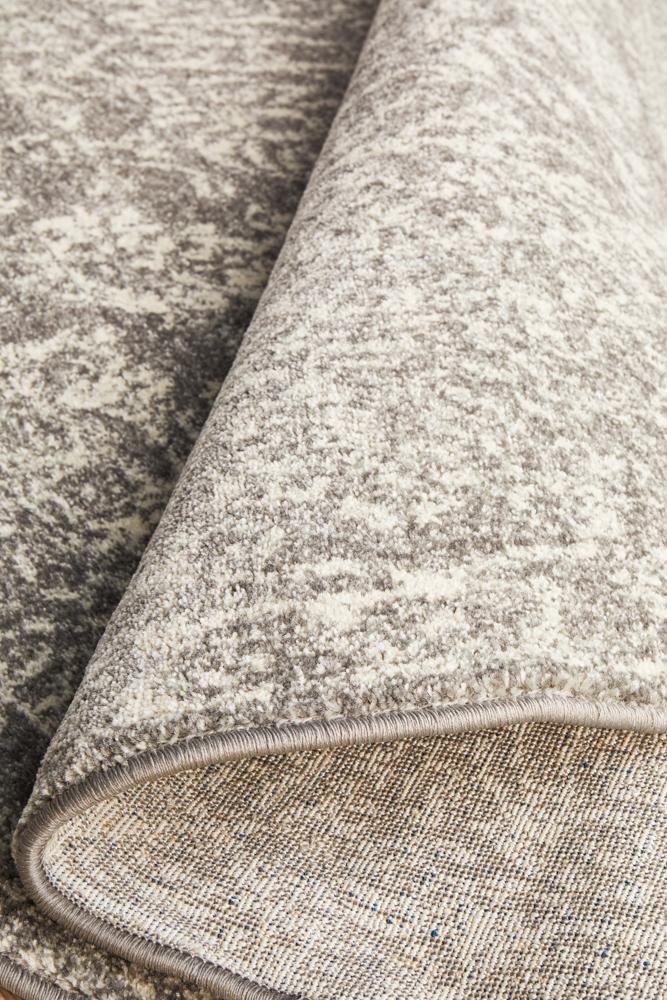 Homage Grey Transitional Round Rug - Floorsome - Modern - EVO - 256 - GREY - 150X150 - Modern