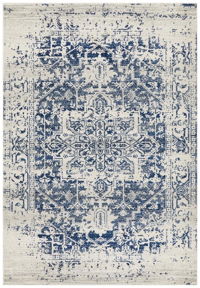 Horizon White Navy Transitional Rug - Floorsome - Modern - EVO - 253 - WNAV - 230X160 - Modern