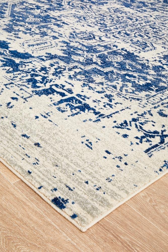 Horizon White Navy Transitional Rug - Floorsome - Modern - EVO - 253 - WNAV - 230X160 - Modern