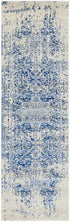 Horizon White Navy Transitional Runner Rug - Floorsome - Modern - EVO - 253 - WNAV - 300X80 - Modern