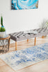 Horizon White Navy Transitional Runner Rug - Floorsome - Modern - EVO - 253 - WNAV - 300X80 - Modern