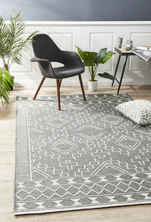 Hudson 802 Grey Wool Rug - Floorsome - Modern