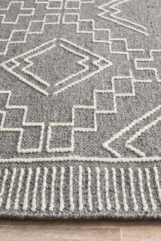 Hudson 802 Grey Wool Rug - Floorsome - Modern - HUD - 802 - GRY - 225X155 - Modern
