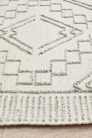Hudson 802 Ivory Wool Rug - Floorsome - Modern