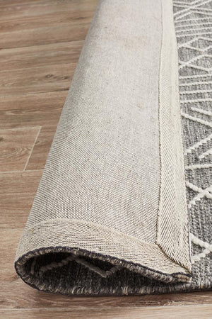 Hudson 807 Grey Wool Rug - Floorsome - Modern