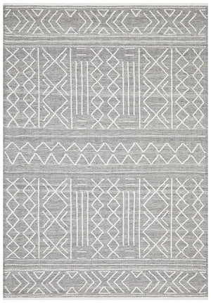 Hudson 807 Grey Wool Rug - Floorsome - Modern