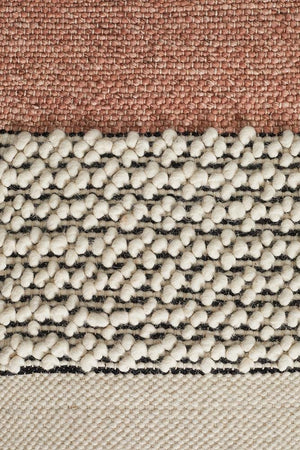 Hudson 809 Peach Wool Rug - Floorsome - Modern