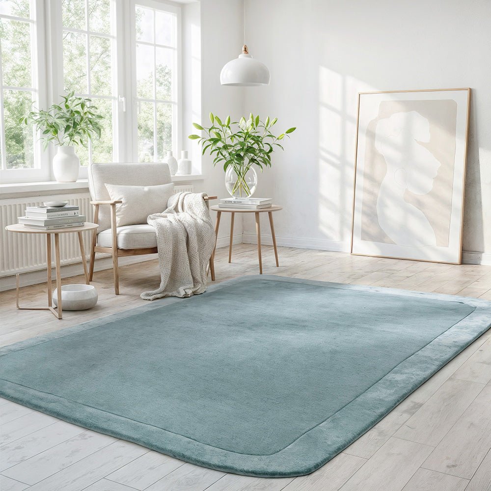 Hugo Blue Rug - Floorsome