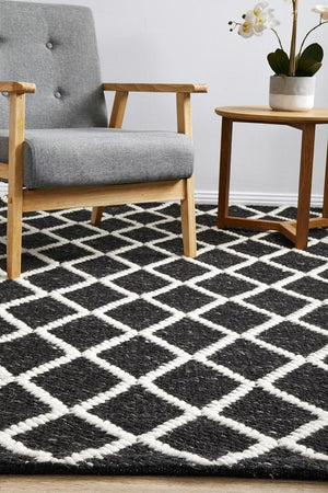 Huxley Black Rug - Floorsome - HUXLEY COLLECTION