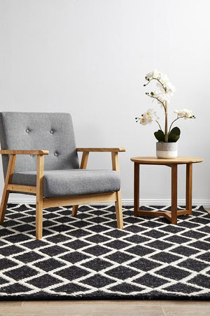 Huxley Black Rug - Floorsome - HUXLEY COLLECTION