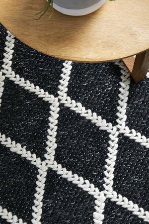 Huxley Black Rug - Floorsome - HUXLEY COLLECTION