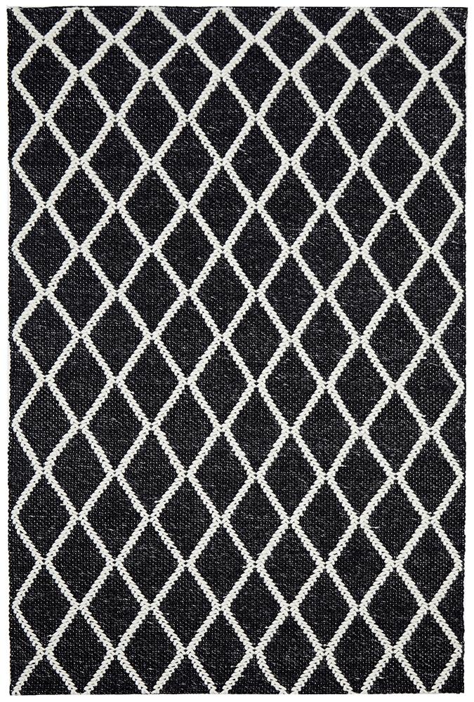 Huxley Black Rug - Floorsome - HUXLEY COLLECTION - HUX - BLACK - 225X155 - HUXLEY COLLECTION