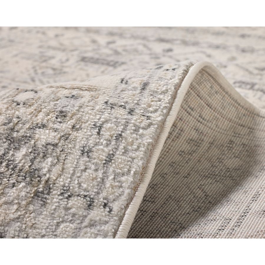 Ikop Light Grey and White Traditional Distressed Rug - Floorsome - Rugs - MSTQIKOP0080150 - Rugs