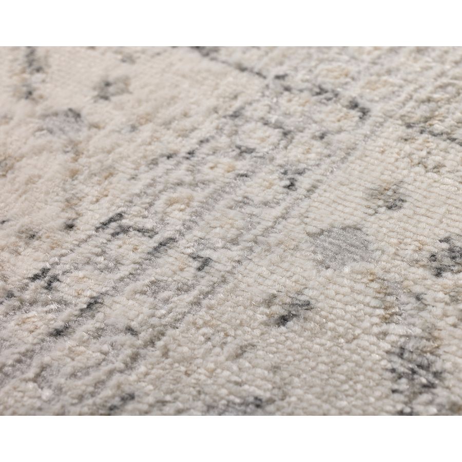 Ikop Light Grey and White Traditional Distressed Rug - Floorsome - Rugs - MSTQIKOP0080150 - Rugs