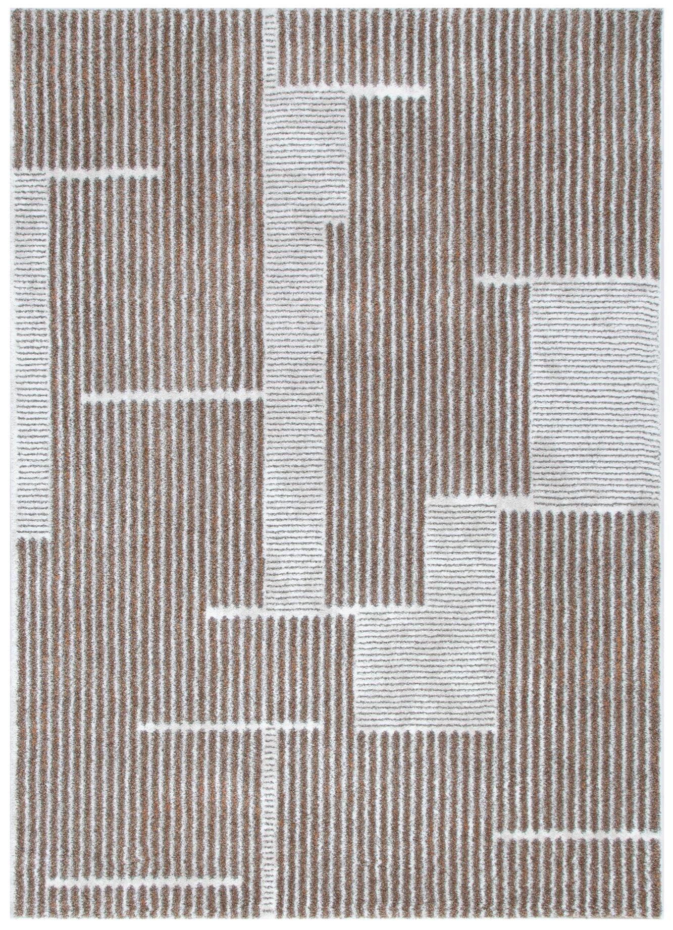 Indulgence Geo Lines Beige Grey Rug - INDU002 - Floorsome - Area Rug - INDU12002 - Area Rug