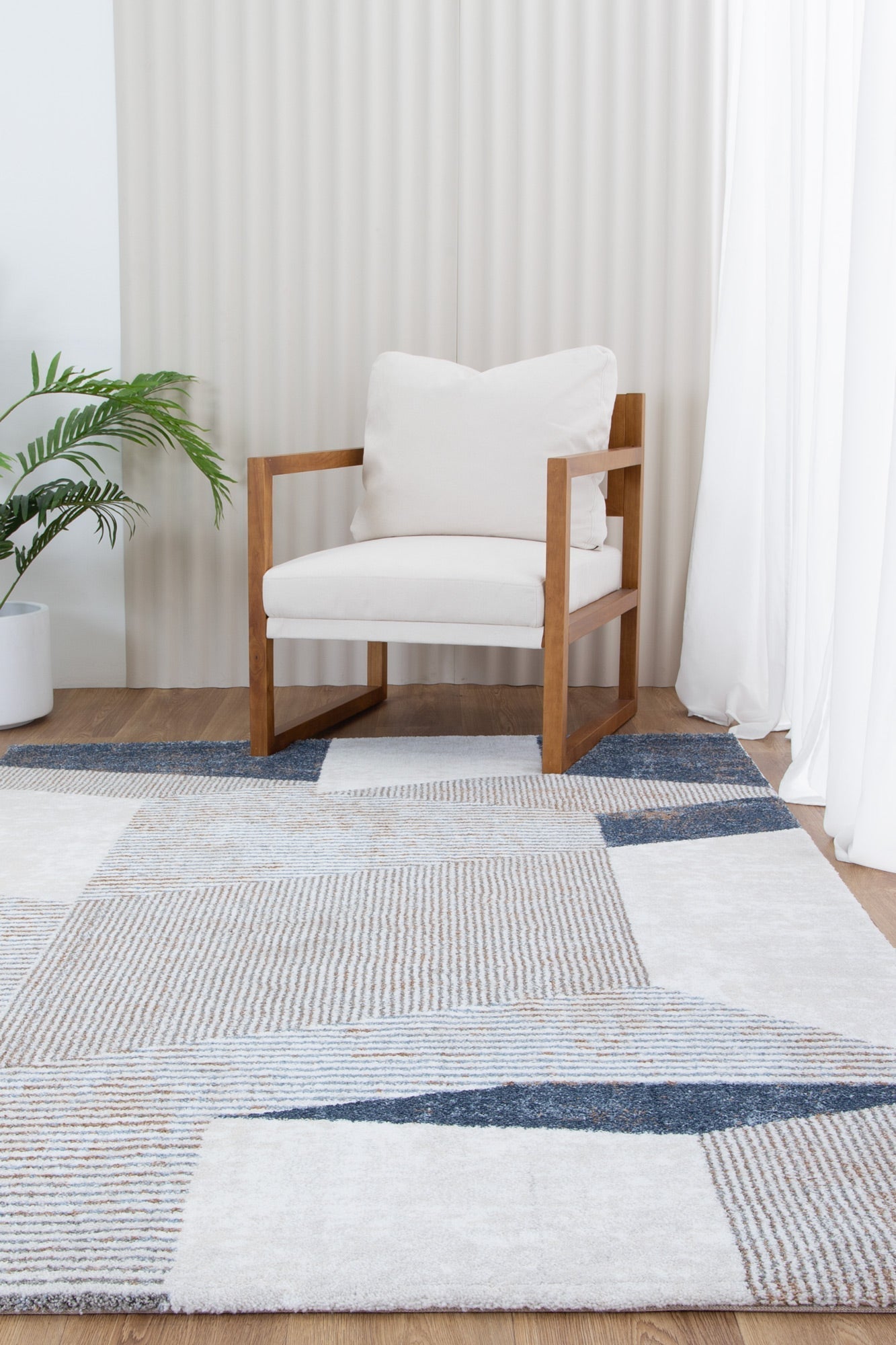 Indulgence Geometric Shapes Blue Multi Rug - INDU006 - Floorsome - Area Rug - INDU12006 - Area Rug