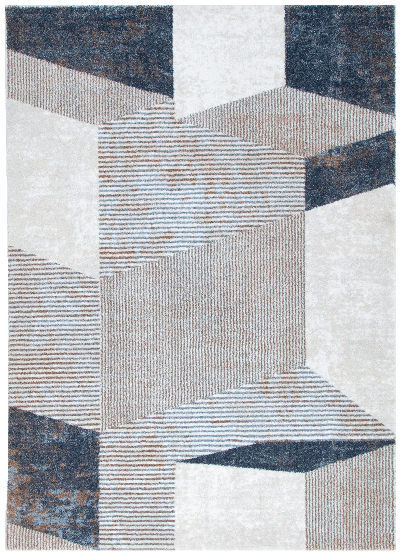 Indulgence Geometric Shapes Blue Multi Rug - INDU006 - Floorsome - Area Rug - INDU12006 - Area Rug