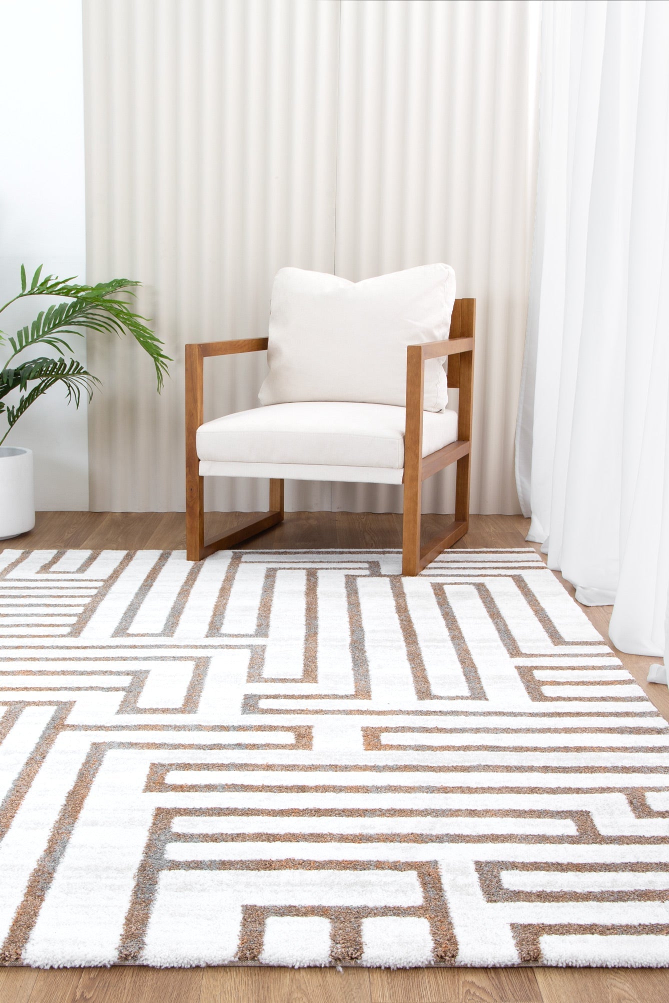Indulgence Maze Cream Rug - INDU003 - Floorsome - Area Rug - INDU12003 - Area Rug