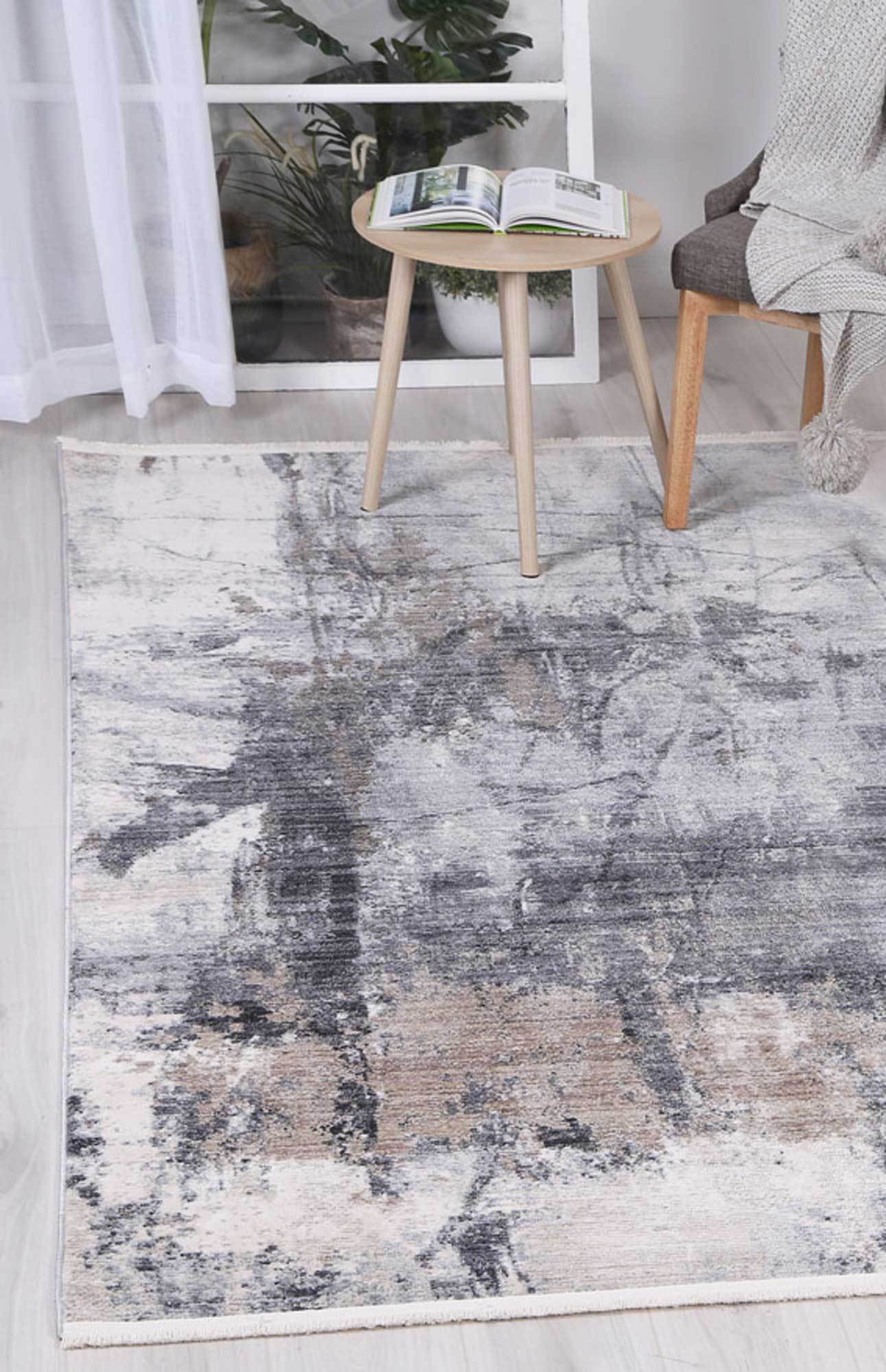 Istanbul Modern Aydeniz Blue Ash Rug - Floorsome - Modern