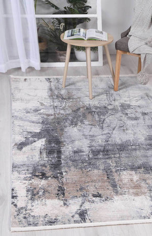 Istanbul Modern Aydeniz Blue Ash Rug - Floorsome - Modern