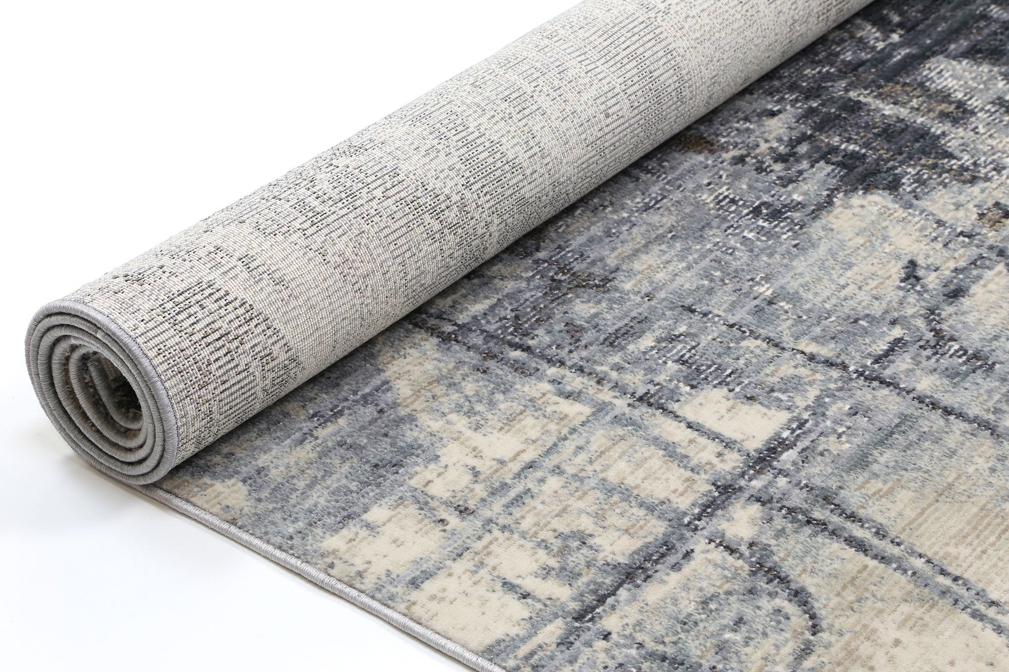 Istanbul Modern Aydeniz Blue Ash Rug - Floorsome - Modern - DRAG801304456MULT - Modern
