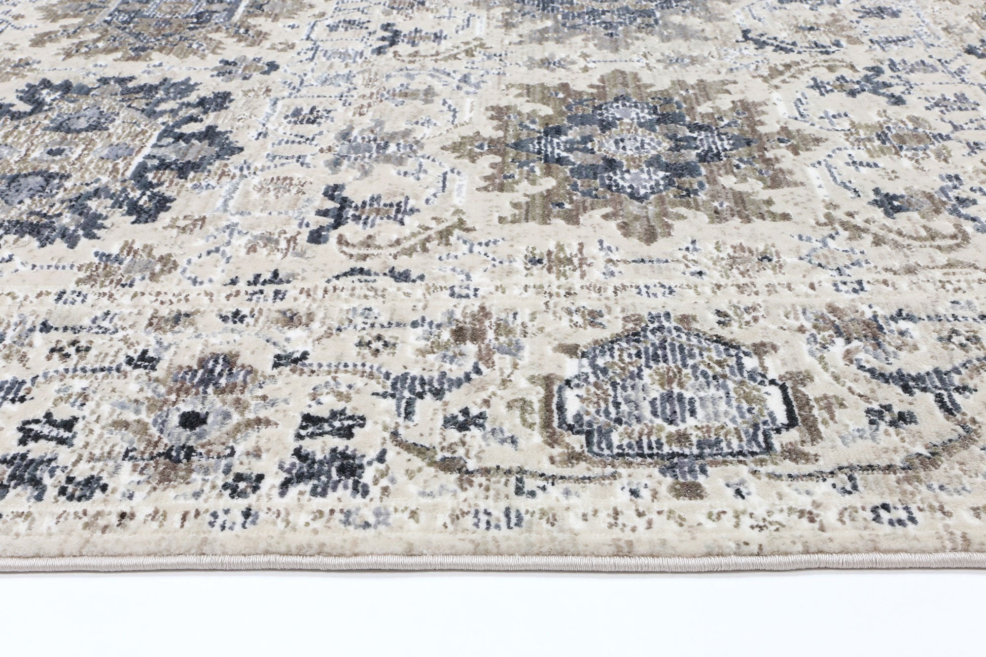 Istanbul Modern Aylin Cream Blue Rug - Floorsome - Modern - DRAG801310156CREA - Modern