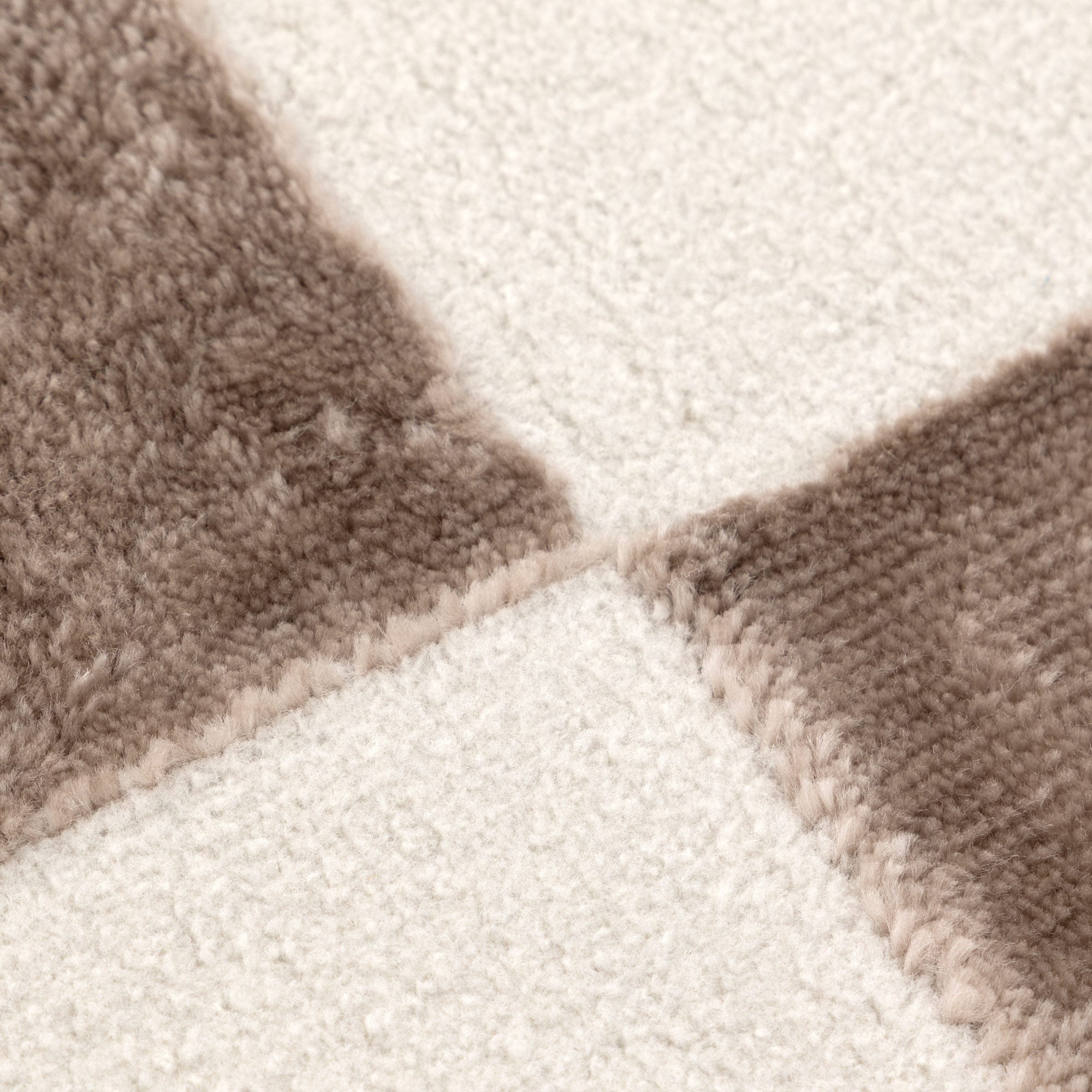 Jade Checkers Cream Brown Rug - JADE007 - Floorsome - Area Rug - JADE160007 - Area Rug