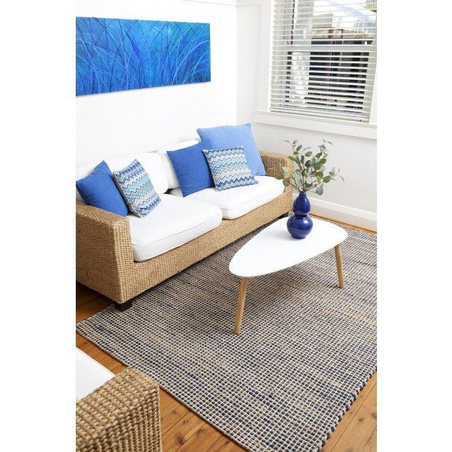 Jute Rug - Iris Indigo Blue - Floorsome - Jute Rugs - JUTIRISRB090150 - Jute Rugs