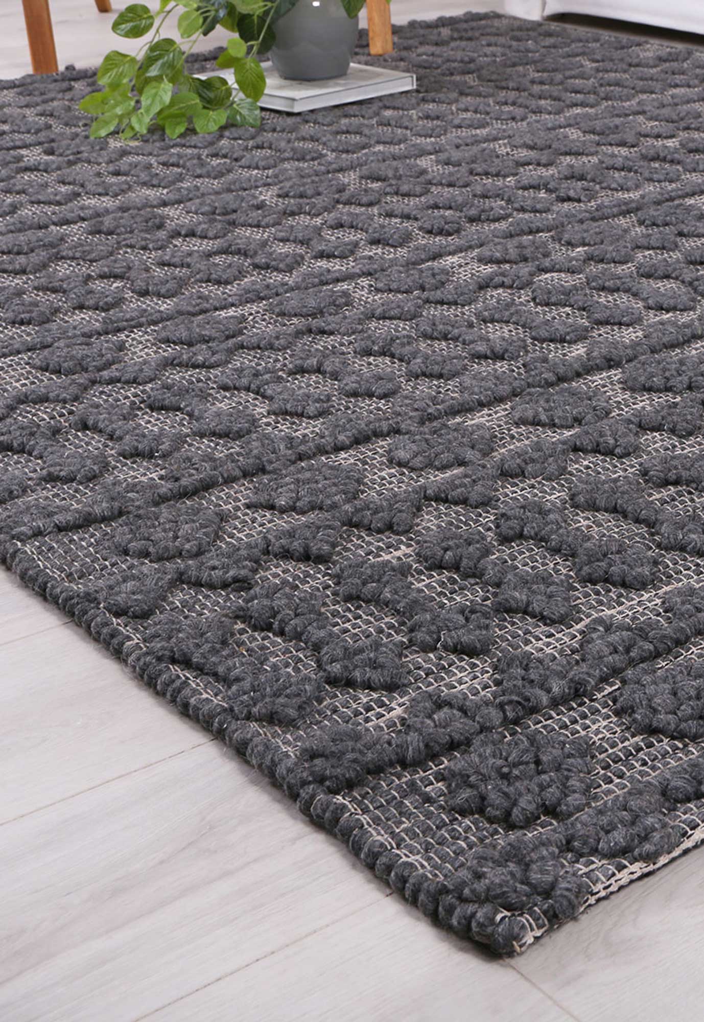 Kaiden Fine Tribal Grey Wool Rug - Floorsome - Rug - HIMA160900GREY - Rug