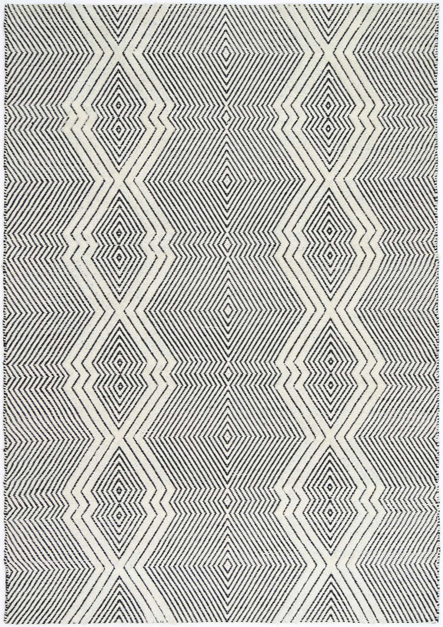Kaiden Saw Ivory Wool Rug - Floorsome - Rug - HIMA160100IVOR - Rug