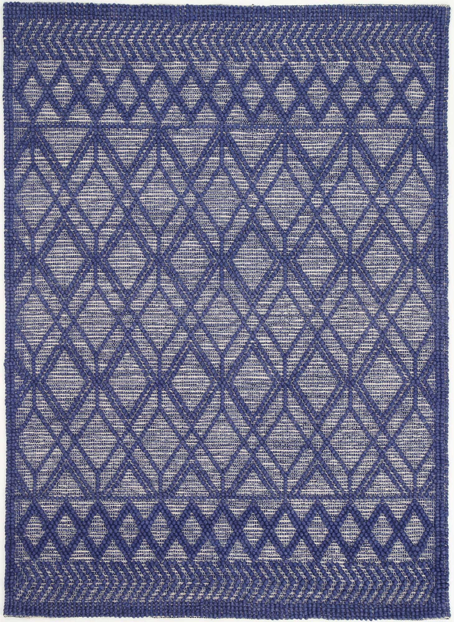 Kaiden Tribal Blue Wool Rug - Floorsome - Rug - HIMA160700BLUE - Rug