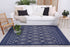 Kaiden Tribal Blue Wool Rug - Floorsome - Rug - HIMA160700BLUE - Rug