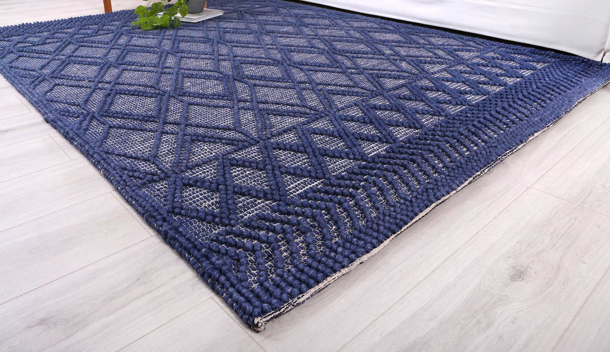 Kaiden Tribal Blue Wool Rug - Floorsome - Rug - HIMA160700BLUE - Rug